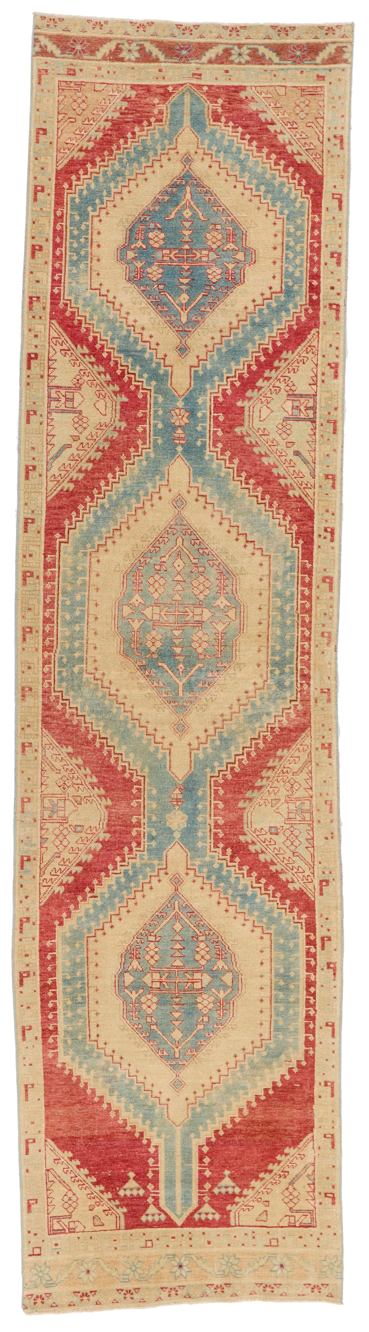 3x11 Rust and Ivory Persian Runner