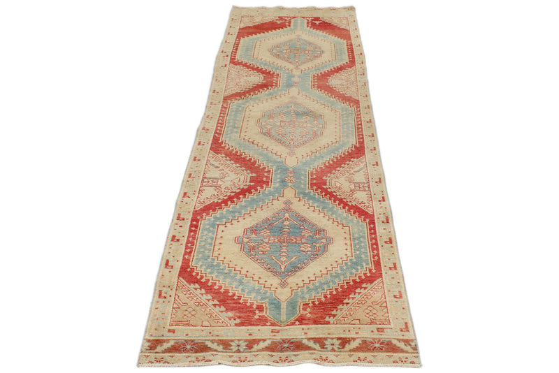 3x11 Rust and Ivory Persian Runner
