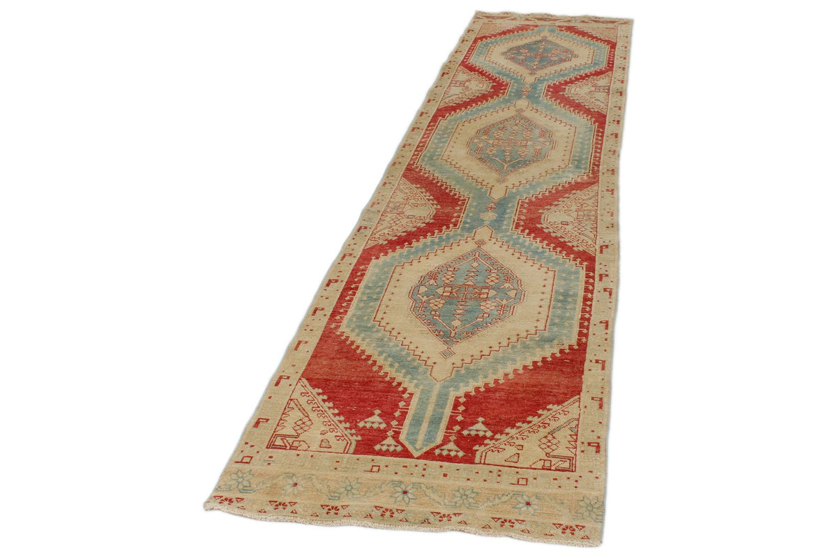3x11 Rust and Ivory Persian Runner