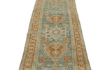 3x15 Blue and Rust Turkish Persian Runner