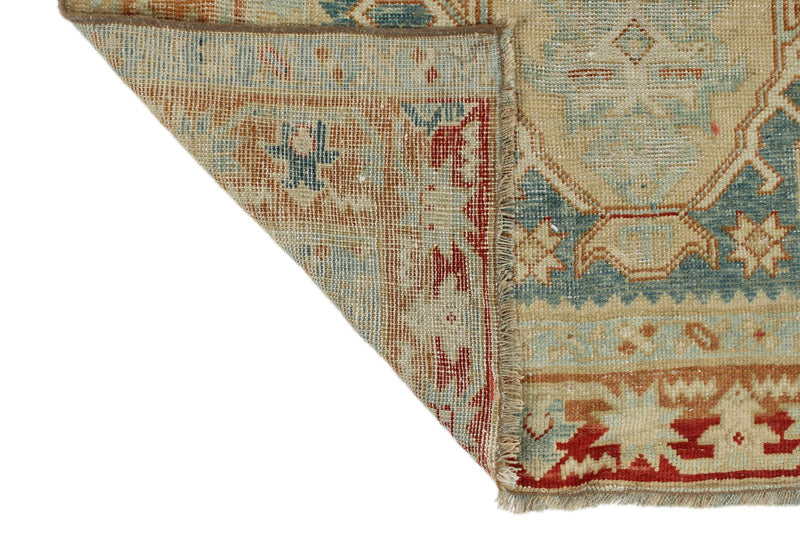 3x15 Blue and Rust Turkish Persian Runner