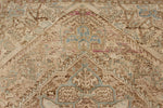 8x11 Ivory and Brown Turkish Oushak Rug