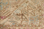 8x11 Ivory and Brown Turkish Oushak Rug