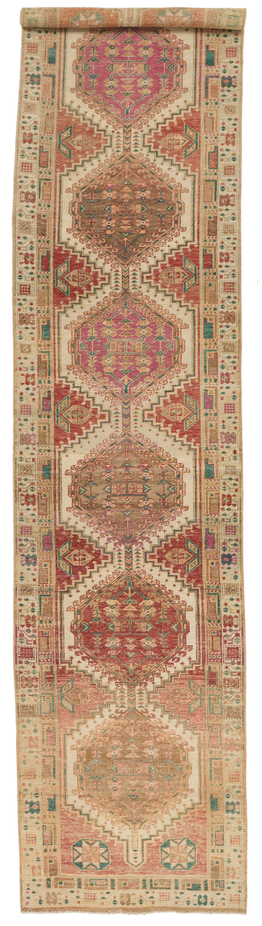 3x14 Rust and Ivory Persian Runner