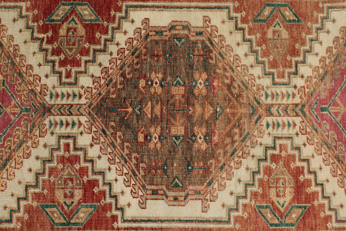 3x14 Rust and Ivory Persian Runner