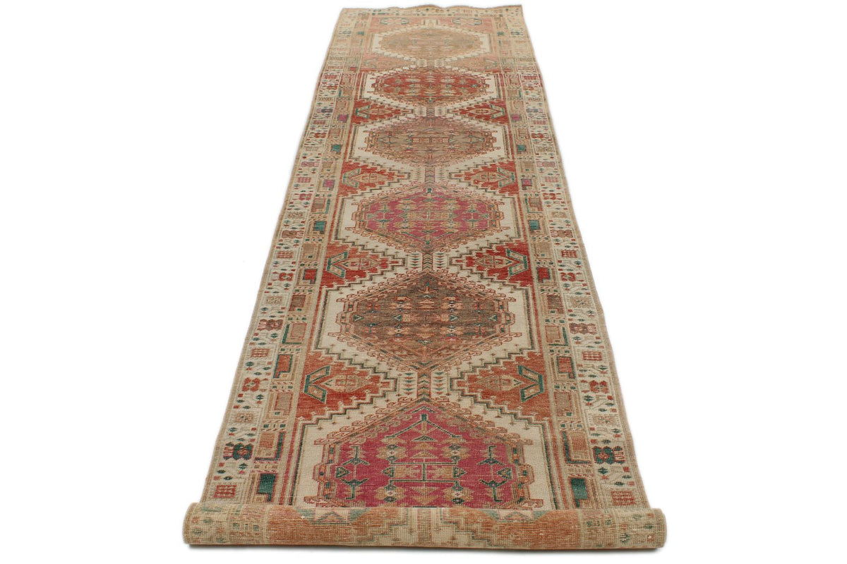 3x14 Rust and Ivory Persian Runner
