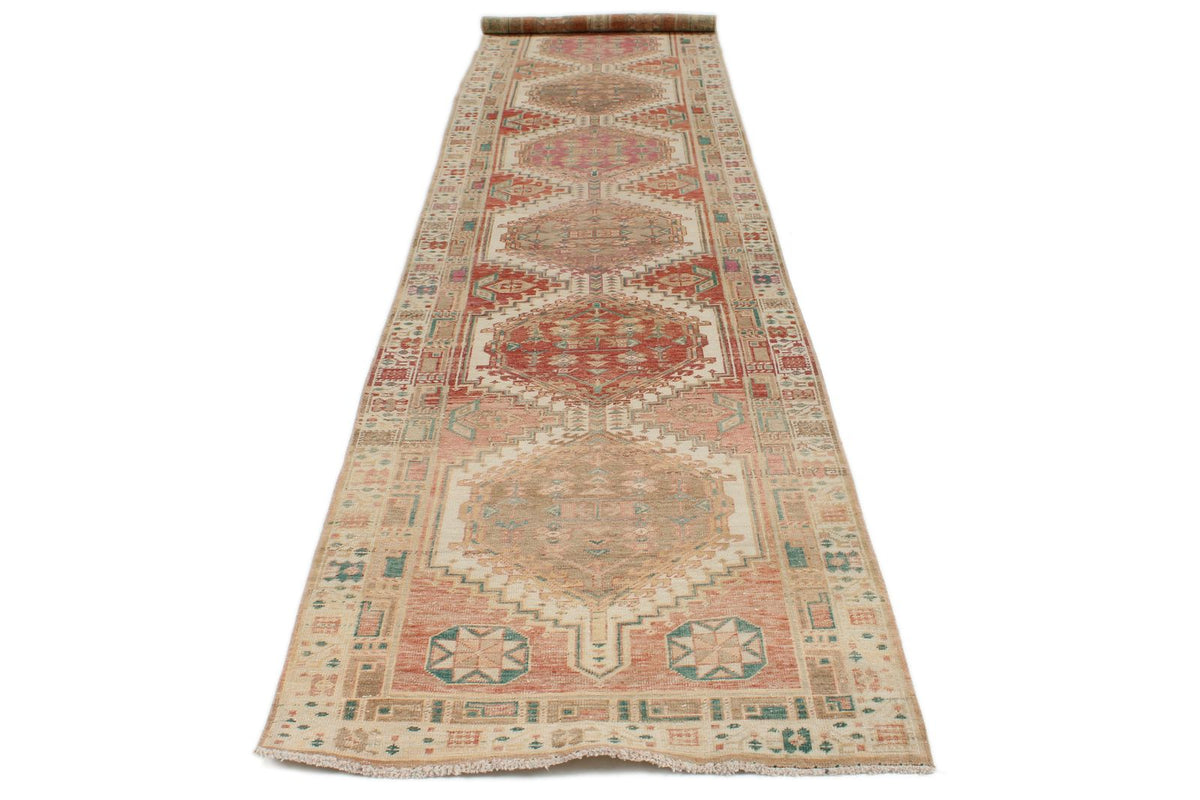 3x14 Rust and Ivory Persian Runner