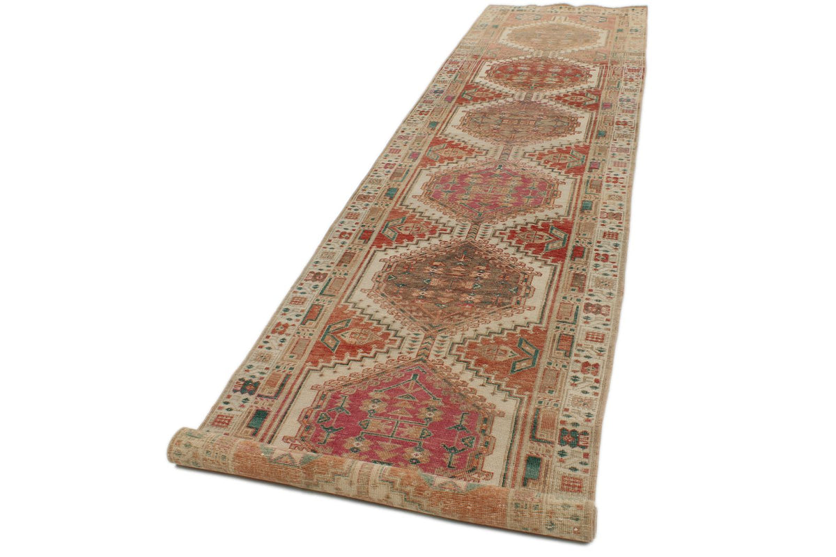 3x14 Rust and Ivory Persian Runner
