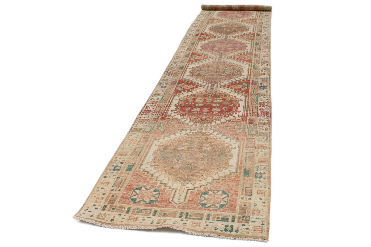 3x14 Rust and Ivory Persian Runner