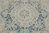 8x11 Beige and Light Blue Turkish Oushak Rug