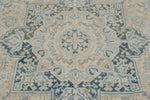 8x11 Beige and Light Blue Turkish Oushak Rug