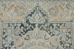 8x11 Beige and Light Blue Turkish Oushak Rug