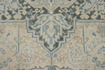 8x11 Beige and Light Blue Turkish Oushak Rug