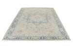 8x11 Beige and Light Blue Turkish Oushak Rug