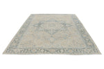 8x11 Beige and Light Blue Turkish Oushak Rug