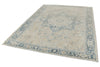 8x11 Beige and Light Blue Turkish Oushak Rug