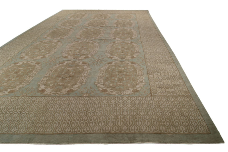 14x20 Blue and Brown Persian Rug