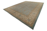 14x19 Blue and Light Brown Persian Rug