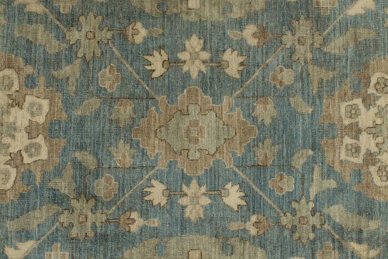 12x16 Light Blue and Beige Persian Rug