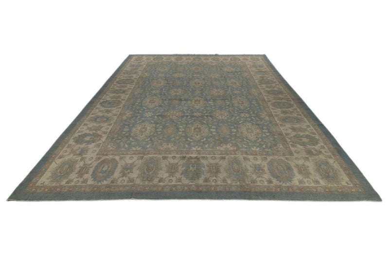 12x16 Light Blue and Beige Persian Rug