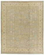 12x15 Light Green and Ivory Persian Rug