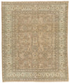 8x10 Brown and Ivory Turkish Oushak Rug