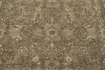 8x10 Brown and Ivory Turkish Oushak Rug