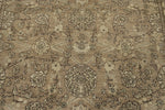 8x10 Brown and Ivory Turkish Oushak Rug