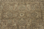 8x10 Brown and Ivory Turkish Oushak Rug