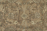 8x10 Brown and Ivory Turkish Oushak Rug