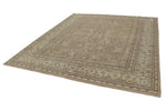 8x10 Brown and Ivory Turkish Oushak Rug