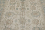 8x10 Beige and Light Blue Turkish Oushak Rug