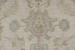 8x10 Beige and Light Blue Turkish Oushak Rug