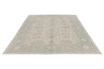 8x10 Beige and Light Blue Turkish Oushak Rug