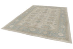 8x10 Beige and Light Blue Turkish Oushak Rug