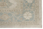 8x10 Beige and Light Blue Turkish Oushak Rug