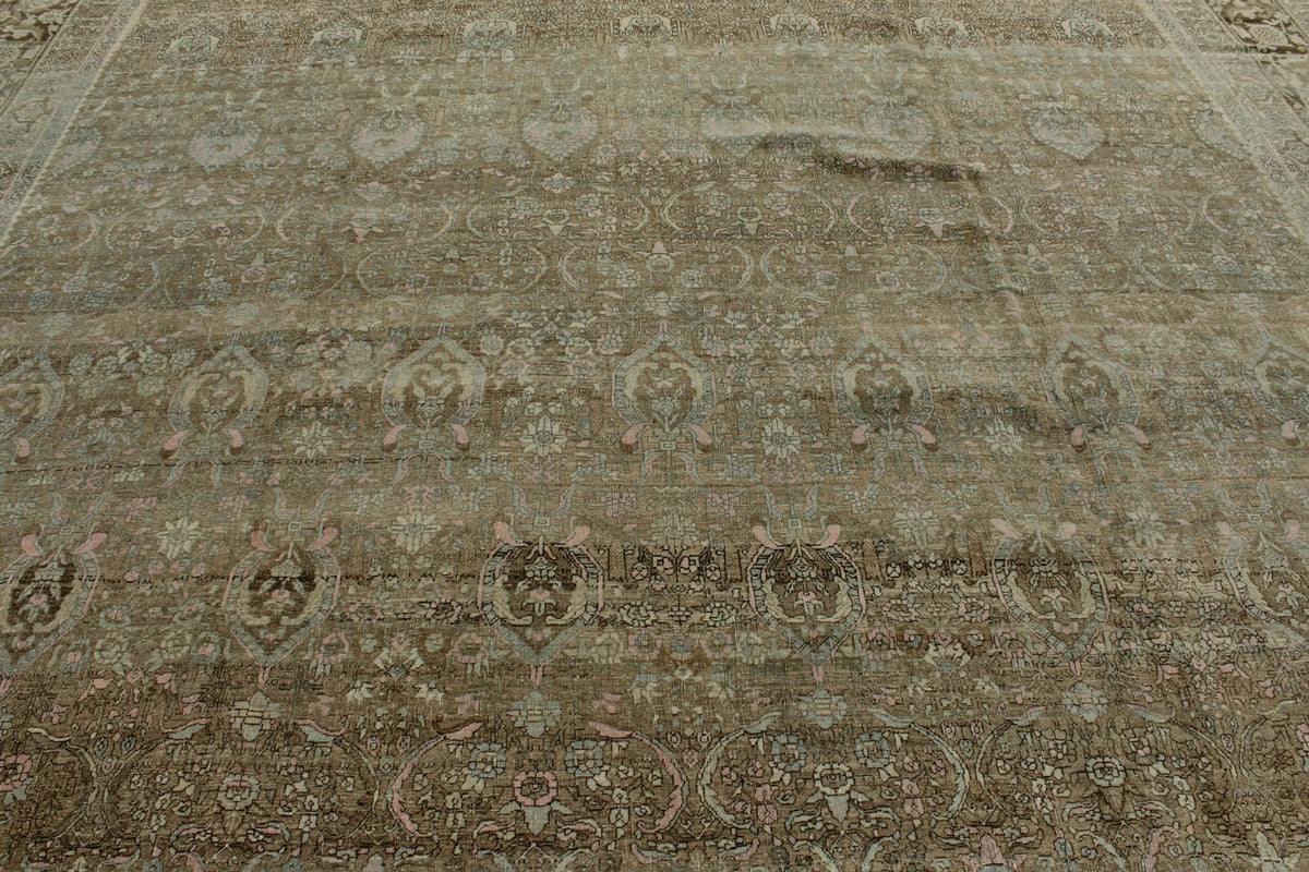 12x18 Light Brown and Multicolor Persian Traditional Rug