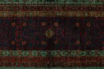 10x13 Turquoıse and Navy Turkish Tribal Rug