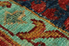 10x13 Turquoıse and Navy Turkish Tribal Rug