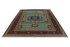 10x13 Turquoıse and Navy Turkish Tribal Rug