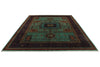 10x13 Turquoıse and Navy Turkish Tribal Rug