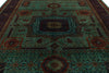 10x13 Turquoıse and Navy Turkish Tribal Rug