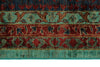 10x13 Turquoıse and Navy Turkish Tribal Rug