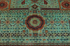 10x13 Turquoıse and Navy Turkish Tribal Rug