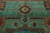 10x13 Turquoıse and Navy Turkish Tribal Rug