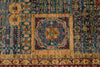 8x11 Light Blue and Red Turkish Tribal Rug