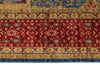 8x11 Light Blue and Red Turkish Tribal Rug