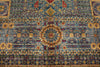 8x11 Light Blue and Red Turkish Tribal Rug