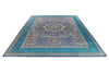 10x14 Navy and Turquoıse Turkish Tribal Rug