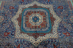 10x14 Navy and Turquoıse Turkish Tribal Rug